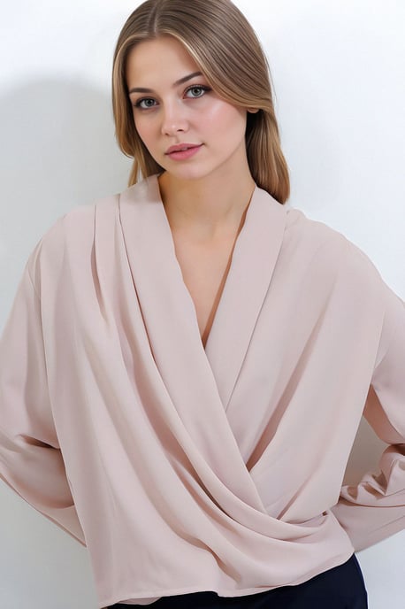 Sjaalkraag Losse Pasvorm Blouse - Image 3