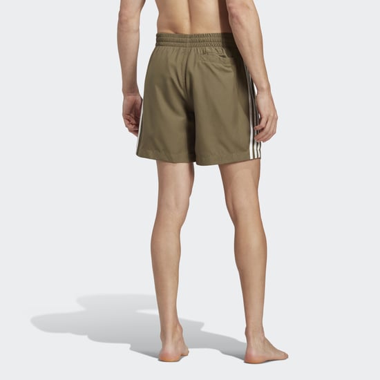 Men's adidas Originals Adicolor 3-Stripes Swim Shorts in olive - Image 2