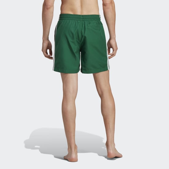 Men's adidas Originals Adicolor 3-Stripes Swim Shorts in Green - Image 2