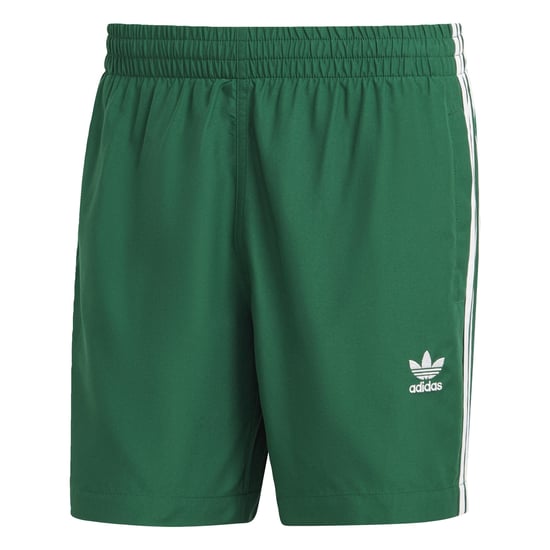 Men's adidas Originals Adicolor 3-Stripes Swim Shorts in Green - Image 3
