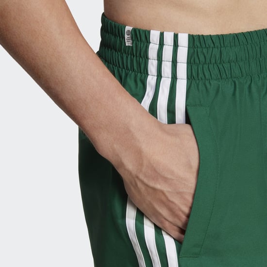 Men's adidas Originals Adicolor 3-Stripes Swim Shorts in Green - Image 4