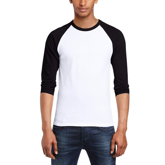 Fruit of the Loom Heren Valueweight Baseball T-shirt met lange mouwen (Wit/zwart) - Image 3