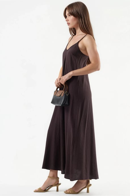 V-hals Midi Slip Jurk - Image 2