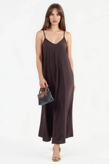 V-hals Midi Slip Jurk - Image 4