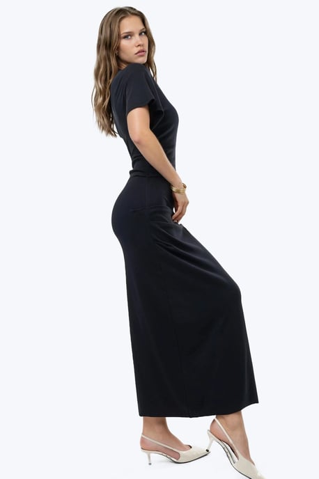 Effen Mouwloze Bodycon Midi Jurk - Image 2