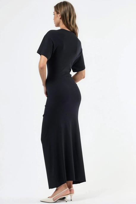 Effen Mouwloze Bodycon Midi Jurk - Image 3