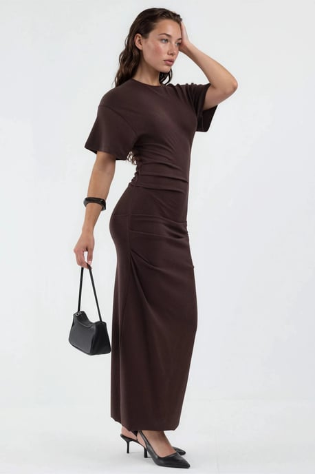 Effen Mouwloze Bodycon Midi Jurk - Image 2