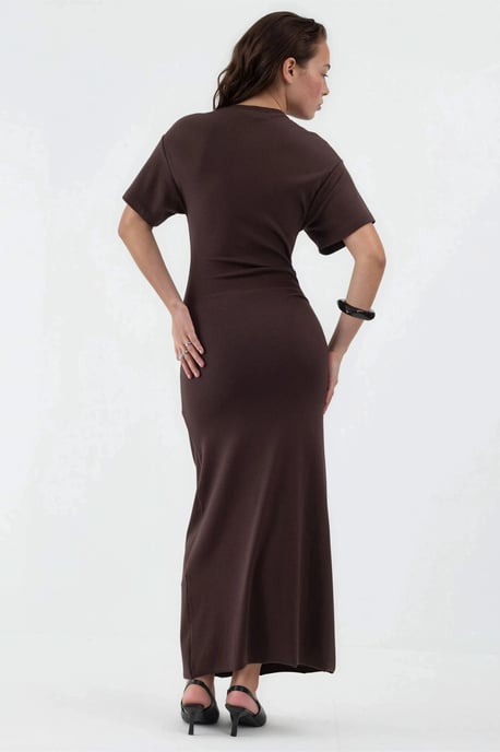 Effen Mouwloze Bodycon Midi Jurk - Image 3