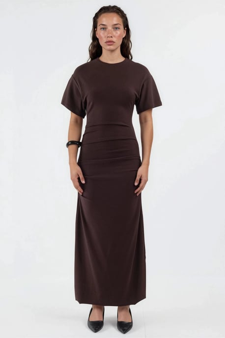 Effen Mouwloze Bodycon Midi Jurk - Image 6