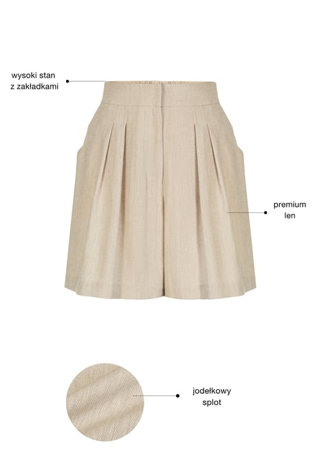 BENU Beige linnen shorts - Image 3