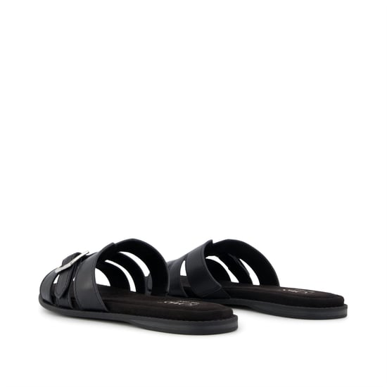TOMS Sol Mule Leer Dames Zwarte Sandalen - Image 3