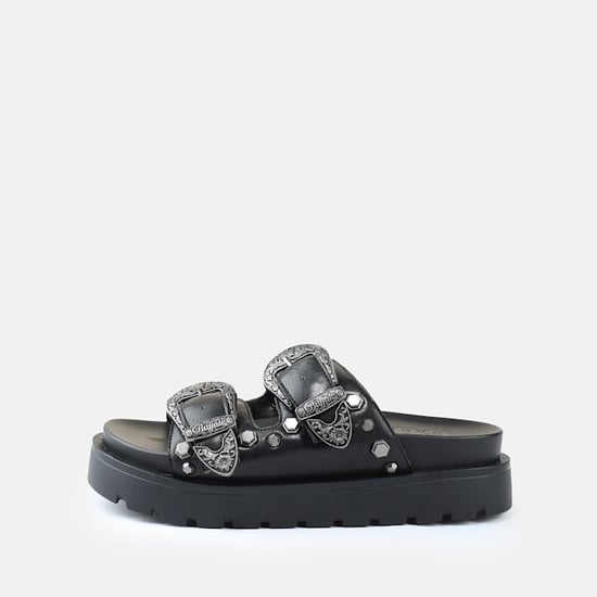 Buffalo Raya Ari West Leren Dames Zwarte Sandalen - Image 2