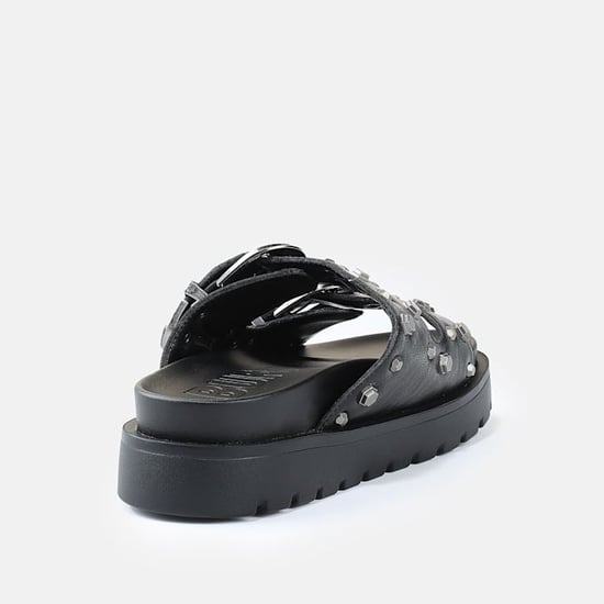 Buffalo Raya Ari West Leren Dames Zwarte Sandalen - Image 3