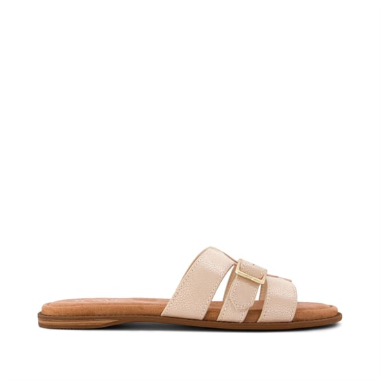 TOMS Sol Mule Leer Dames Champagne Sandalen - Image 2