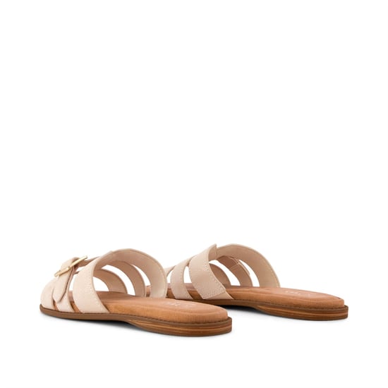TOMS Sol Mule Leer Dames Champagne Sandalen - Image 3