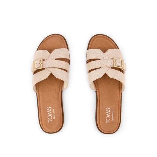 TOMS Sol Mule Leer Dames Champagne Sandalen - Image 4