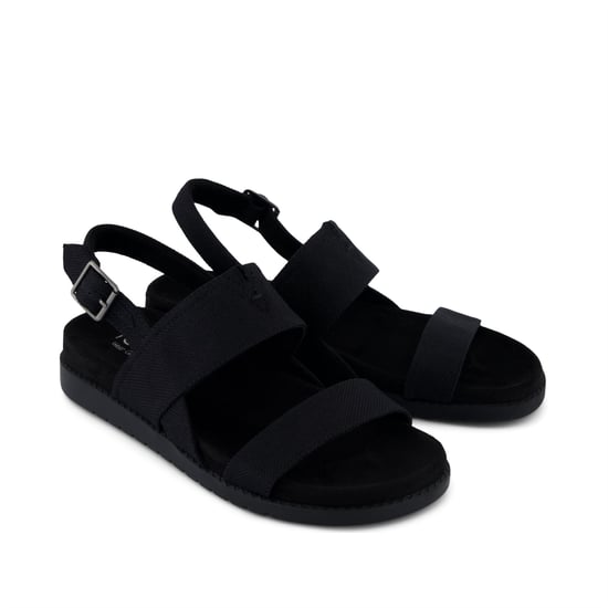 TOMS Marin Slingback Canvas Dames Zwarte Sandalen - Image 1