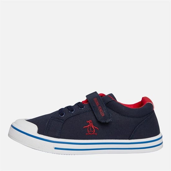 Penguin Junior Regenboog Canvas Navy/Rood Sneakers - Image 1