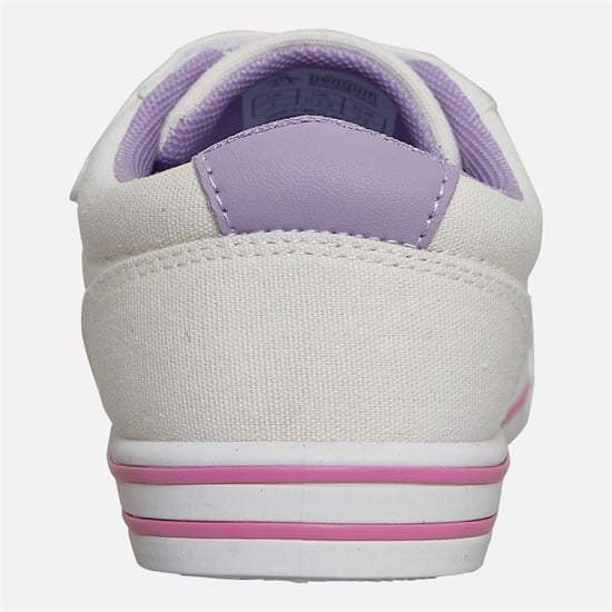 Penguin Junior Rainbow Canvas Meisjes Witte/Lila Sneakers - Image 4