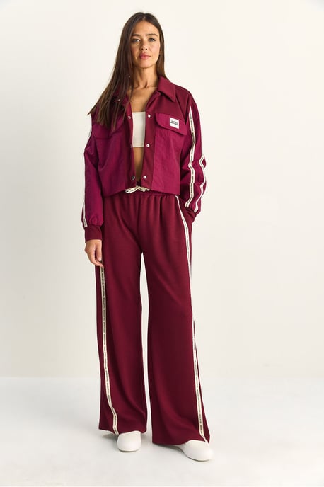 Gestreepte Mid Waist Twee-Delige Set met Zak - Image 2