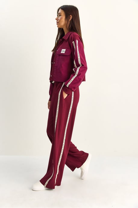 Gestreepte Mid Waist Twee-Delige Set met Zak - Image 4