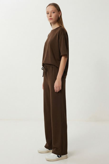 Basis Mid Taille Wijde Been Co-ord Set - Image 1