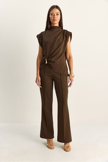 Hoge Taille Flared Leg Co-ord Set - Image 4