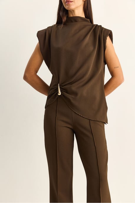 Hoge Taille Flared Leg Co-ord Set - Image 5