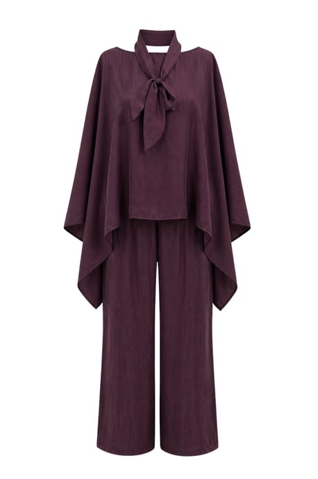 Hoge Taille Coltrui Wijde Pijp Brei Set - Image 1