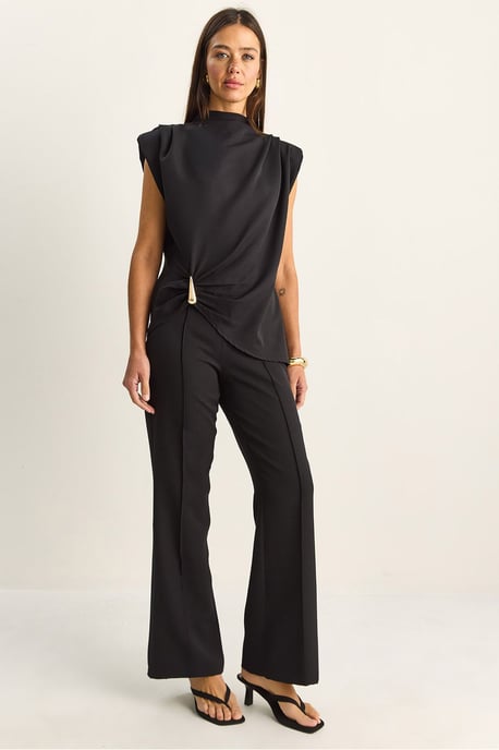 Hoge Taille Flared Leg Co-ord Set - Image 1