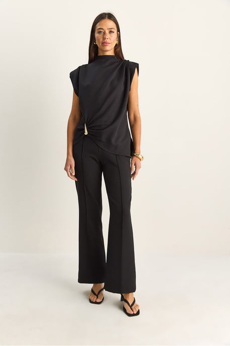 Hoge Taille Flared Leg Co-ord Set - Image 2