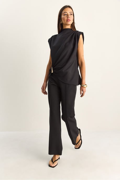 Hoge Taille Flared Leg Co-ord Set - Image 3