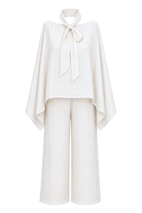 Hoge Taille Coltrui Brede Pijpen Gebreide Set - Image 1