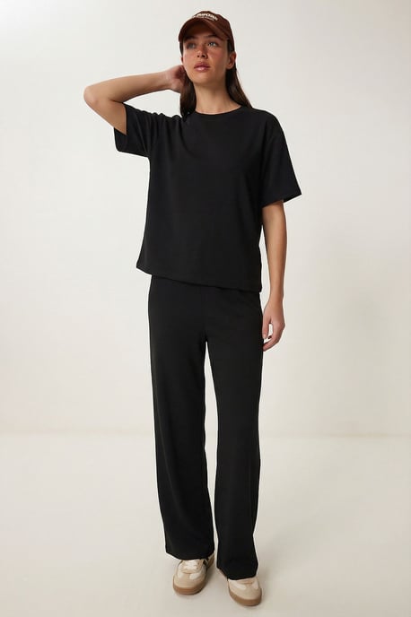 Basis Mid Taille Wijde Been Co-ord Set - Image 1
