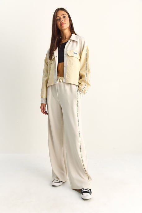 Gestreepte Mid Waist Twee-Delige Set met Zak - Image 5