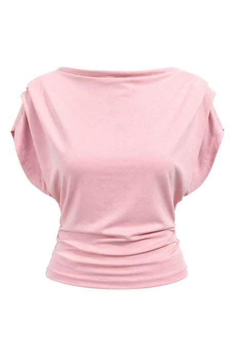 Hoge Taille Wijde Pijpen Brei Co-Ord Set met Boothals - Image 2