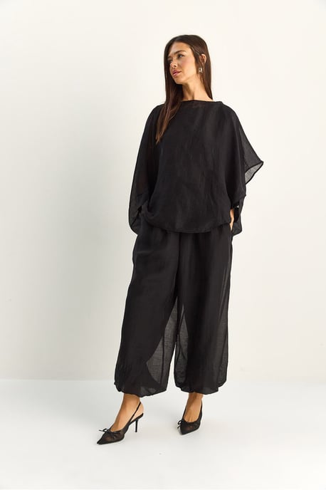 Hoge Taille Wijde Pijpen Twee-Delige Set - Image 3