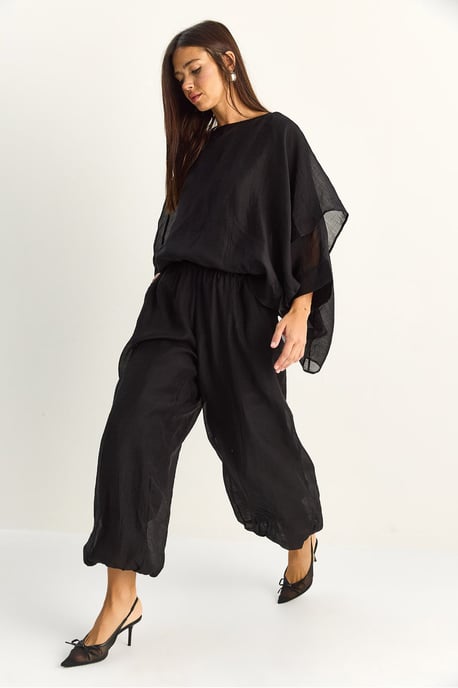Hoge Taille Wijde Pijpen Twee-Delige Set - Image 6