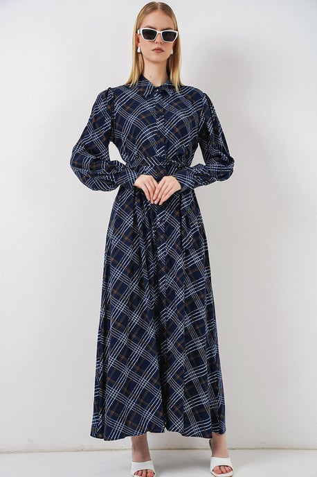 Gingham Midi Hemdjurk met Knopsluiting - Image 4