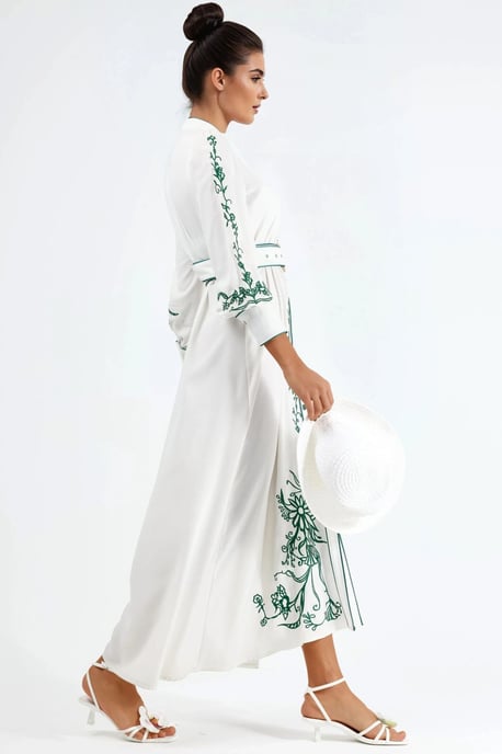 Bloemige Midi Hemdress met Ceintuur - Image 2