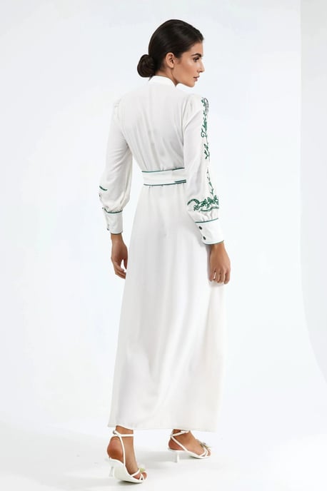 Bloemige Midi Hemdress met Ceintuur - Image 3