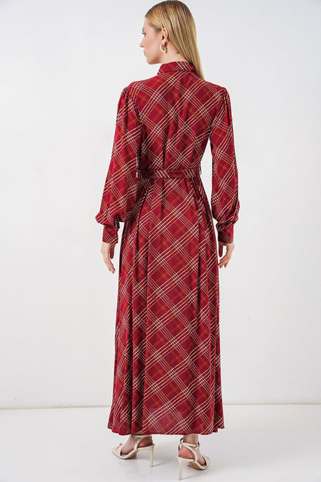 Geklede Midi Shirtjurk met Knoopsluiting - Image 6