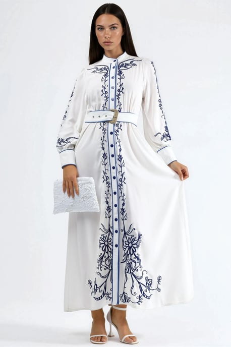 Bloemen Midikleding met Ceintuur - Image 1