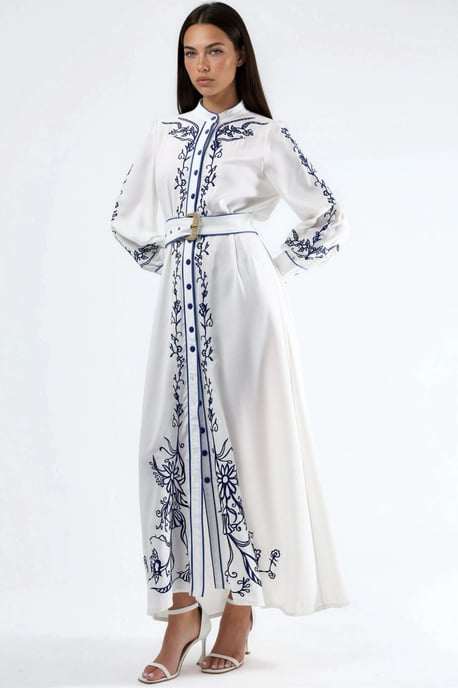 Bloemen Midikleding met Ceintuur - Image 5