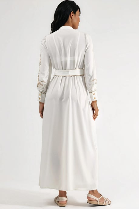 Bloemige Midi Hemdenjurk met Ceinture - Image 3