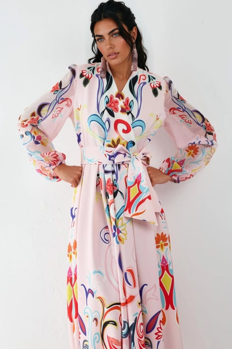 Floral Print Maxi A-lijn Jurk - Image 2