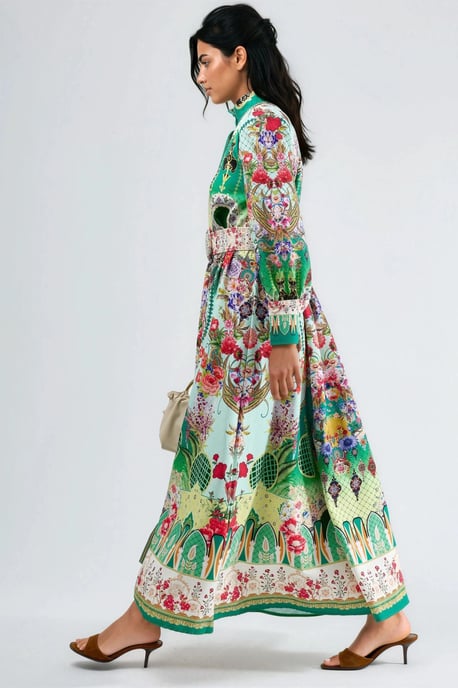 Florale Maxi Jurk met Ceintuur - Image 5