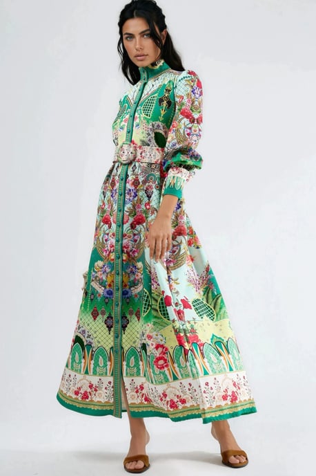 Florale Maxi Jurk met Ceintuur - Image 6