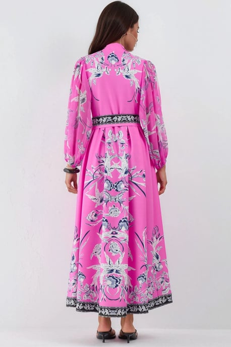 Bloemen V-hals Maxi Wikkeljurk met Ceintuur - Image 3