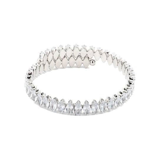Luxenter armband met glanzende zirkonia zilverkleurige afwerking - Comega - Image 1